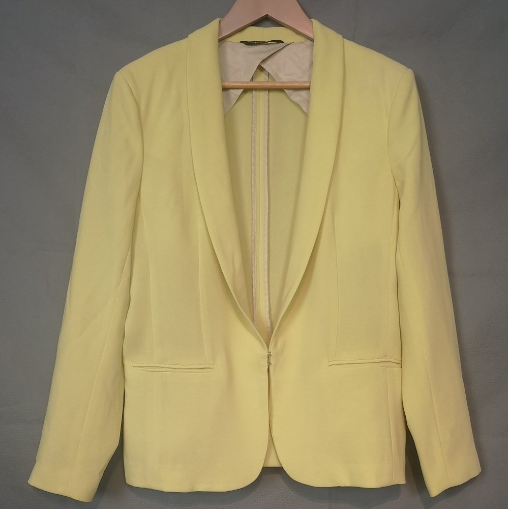 Vintage Rag & Bone Butter Yellow Shawl Collar Tailored Office Jacket